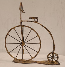 SOPRAMMOBILE Velocipide, RUOTA GRANDE E PICCOLA, ANTICA BICI IN METALLO