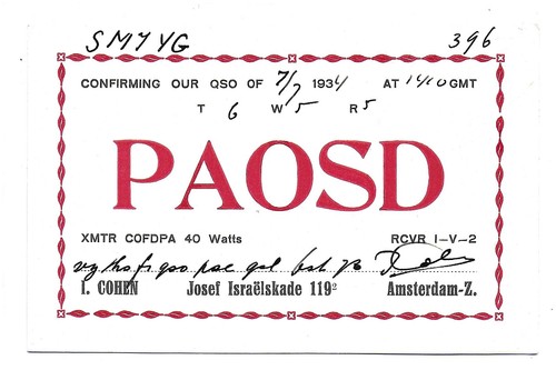 Qsl radio olandese pa0sd - radio,