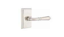 Emtek 8221 Torino LH Porte Leve Privacy con Rosone Rettangolare, Nichel Satinato