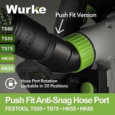 Porta tubo flessibile push fit senza strappi con posizioni fissabili Festool TS55 TS60 TS75 HK55