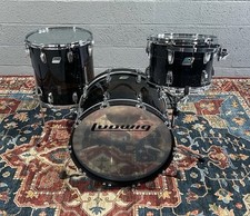 Batteria Ludwig 50th Anniversary Vistalite 3 pezzi - Black Sparkle Smoke