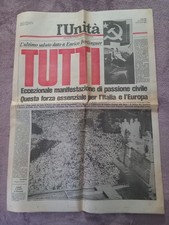 L' Unita' Organo Del Partito Comunista Italiano  14 Giugno 1984