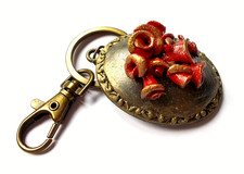 Portachiavi con cammeo bouquet