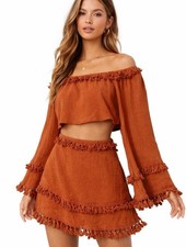 Boho arancione ruggine set due