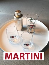set cocktail Martini , shaker  , mixing glass, bar spoon + due bicchieri tumbler