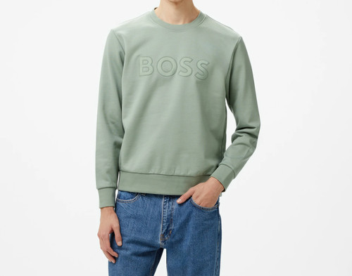 Felpa uomo boss maglione verde - boss,