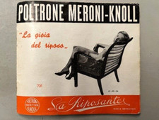 CATALOGO La riposante. Poltrone Meroni-Knoll. Meroni & Fossati, Lissone 1937