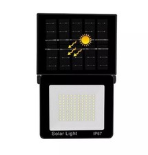 Faro LED Solare con Pannello Integrato e Sensore Crepuscolare IP67 – 100 LED p