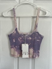 Top donna ZARA viola tie dye a