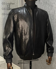 Bomber in vera pelle di pitone