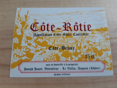 étiquette vin côte rôtie - étiquette,