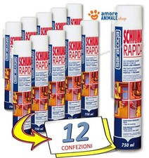 Saratoga SCHIUMA RAPIDA Poliuretanica Espandente 750 ml → 1 / 12 pz  USO MANUALE