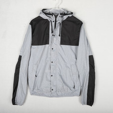 The North Face 1985 Giacca da Montagna Stagionale Uomo PICCOLA Grigio Nero con Cappuccio Escursionismo