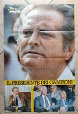 JUVENTUS GIAMPIERO BONIPERTI DOPPIO POSTER IL PRESIDENTE DEI CAMPIONI 80X54