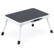 Passo Caravan Singolo Bianco One Step in Metallo con Impugnatura Antiscivolo