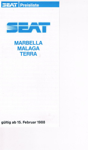 Listino prezzi seat marbella - listino,