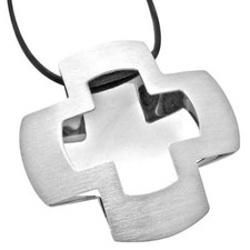 Ciondolo Collana Acciaio Croce Zoppini Zable Manuel Zed Nuovo Cordino Donna AAAA