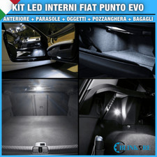 KIT LED INTERNI COMPLETO FIAT PUNTO EVO BIANCO ICE FULL LED CANBUS NO ERRORE
