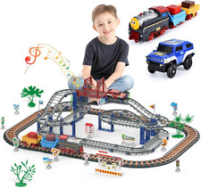 Trenino Elettrico per Bambini, Set Pista Treno Elettrico per Bambini, Regalo Nat