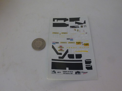 Decals ferrari 333 - decals, sp/96