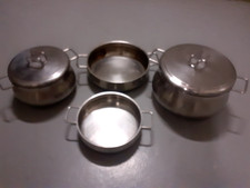 4 pentole/casseruole con 2 coperchi acciaio inox Barazzoni 