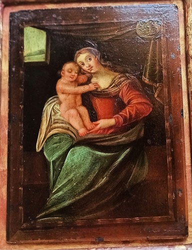 Antico dipinto rame - antico,