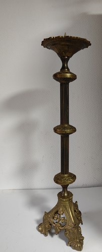 Antico portacandele ottone - portacandele, in