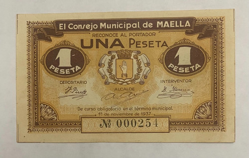 Banconota maella peseta - maella,