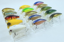 Lotto di 15 Lucky Craft CB001/CB50/CB100 (ganci cambiati, vernice sbucciata).