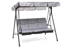 Dondolo 3 posti antracite madagascar arredo giardino per esterno giardino cm 184