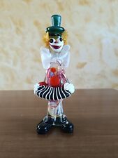 Bellissimo Pagliaccio In Vetro Di Murano cm. 25 anni '60