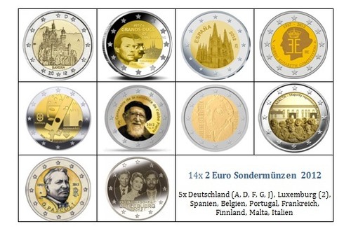 Euro commemorativi 2012 - euro,