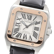 Orologio automatico ragazzo CARTIER Santos 100MM W20107X7 PG lunetta quadrante argento_919650