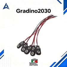 5x Clip Connettore Batteria 9V