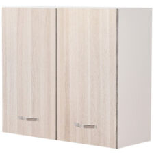 Pensile da Cucina Armadio Sospeso da Parete Doppia Anta in Legno Colore Olmo