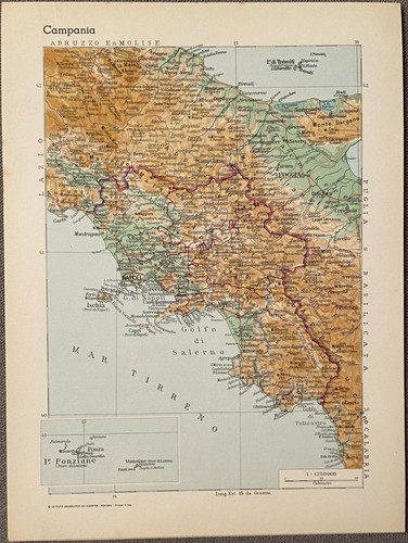 Campania cartina geografica - campania,