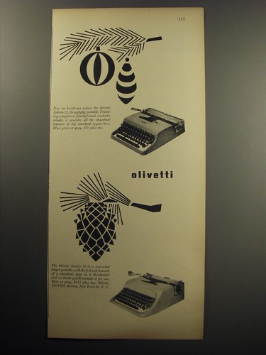 Pubblicità 1957 per - , macchine