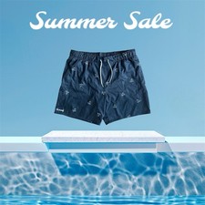 ? Costume da bagno nero con palme bianche – Taglia M – Asciugatura rapida