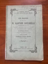 Libro*Elogio D. Gaspare Saccarelli cappellano di S.M.*Torino 1868