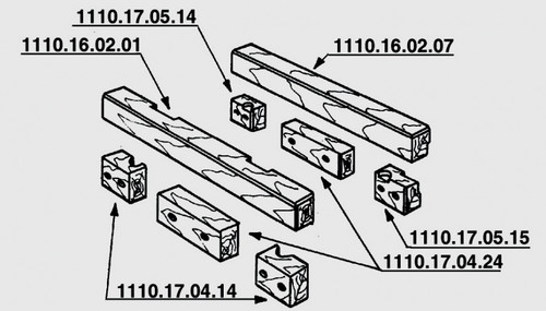 Set guida pistone legno adatto