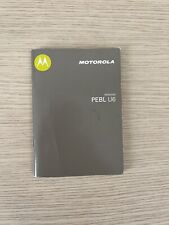 MOTOROLA PEBL U6 MANUALE ORIGINALE