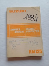 Suzuki RM 125 1983-84 Cross manuale uso manutenzione originale