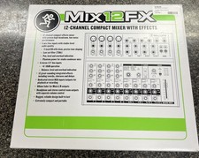 MACKIE MIX12FX MIXER COMPATTO 12 CANALI CON EFFETTI NUOVO CON SCATOLA