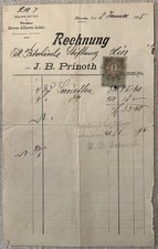 VINTAGE VECCHIA FATTURA MERANO ALTO Adige tiroler loden jb prinoth spöttl 08.01.1895