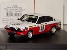 OPEL KADETT GTE #60 GREDER WINNER GR1 TOUR DE CORSE 1976 TROFEU 2104 1/43
