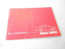 ALFETTA 2000 L Libretto uso manutenzione 7/78