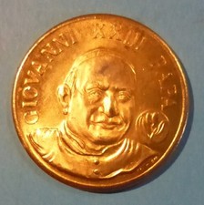 MEDAGLIA PLACCATA ORO - PAPA GIOVANNI XXIII
