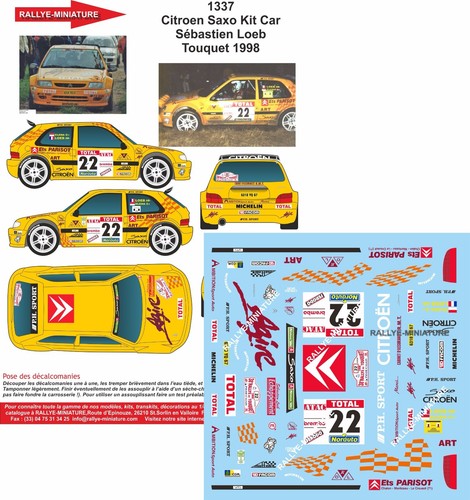 Decals ref 1337 citroen - 1/18,
