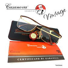 CASANOVA occhiali da vista 3054 C.02 RARE VINTAGE eyewear 24KT P 80s M. in Italy