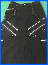 Maxi gonna lunga vestiti da donna in cotone gonne maxi nero gothic gotico tg 32